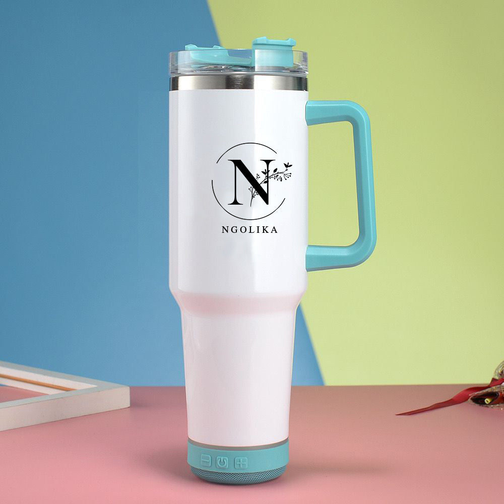 Stainless steel Tumbler Color White & Blue